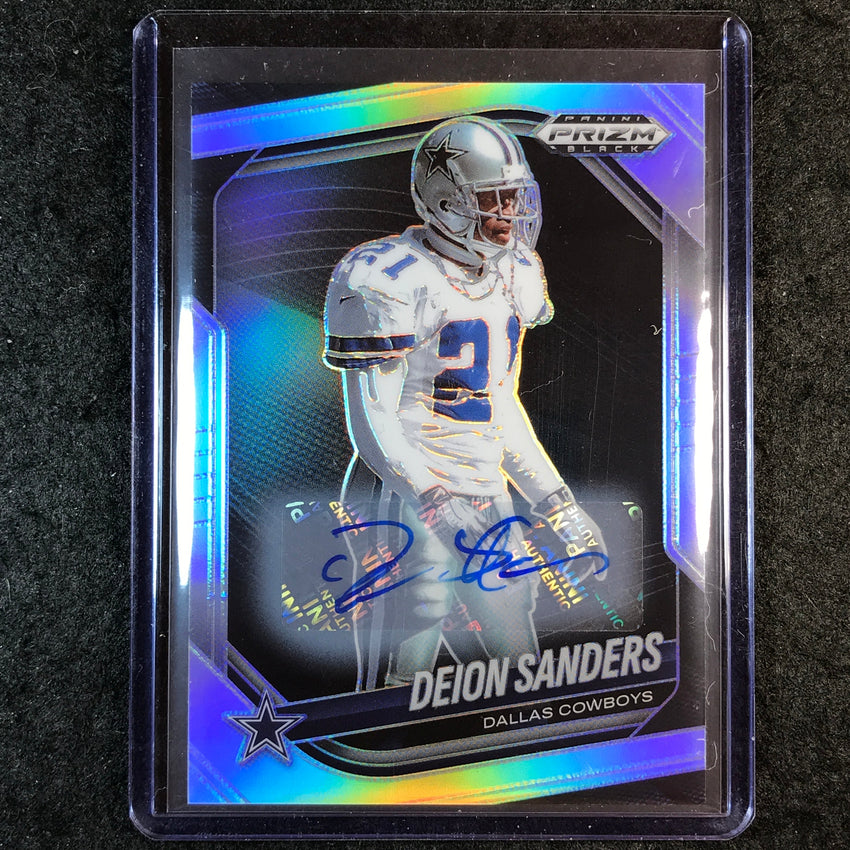 2025 Prizm Black Football DEION SANDERS Base Auto Silver #37
