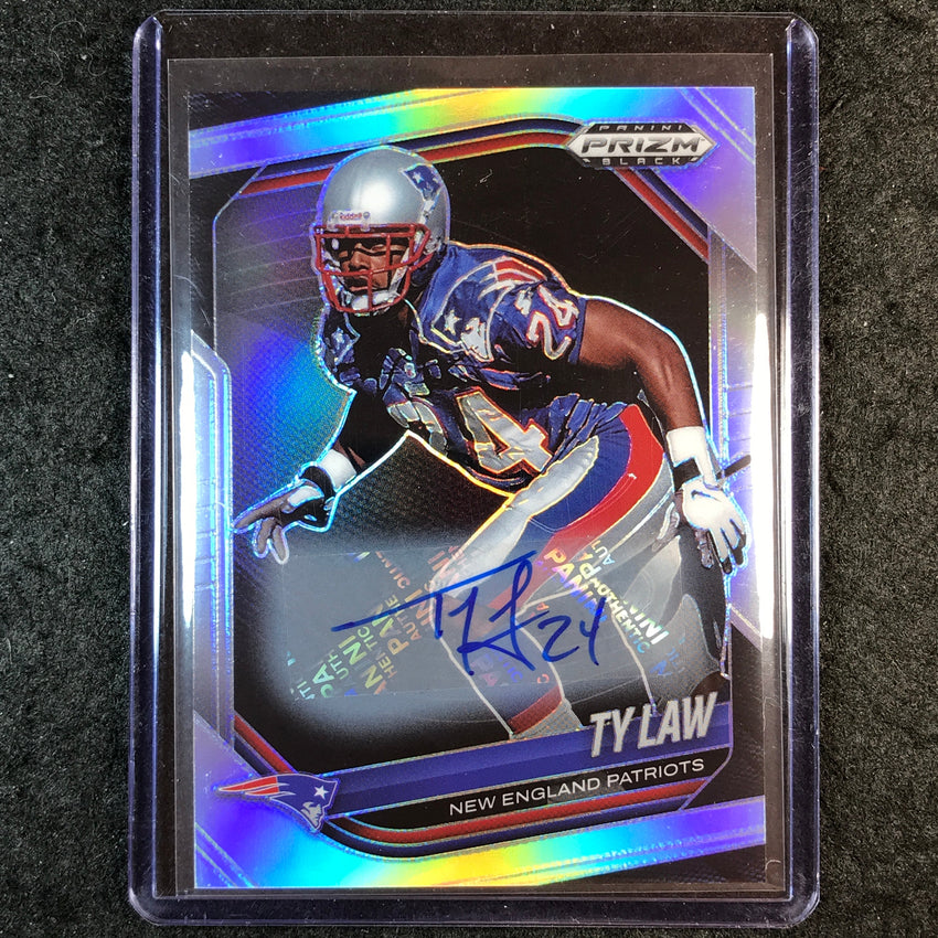 2025 Prizm Black Football TY LAW Base Auto Silver #93