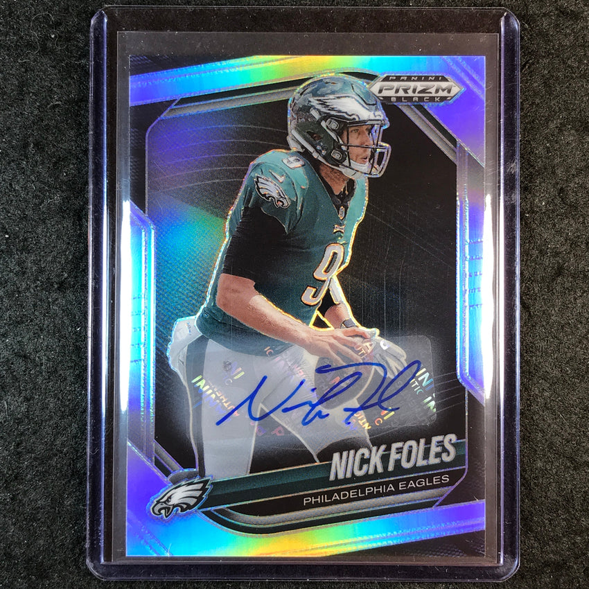 2025 Prizm Black Football NICK FOLES Base Auto Silver #117