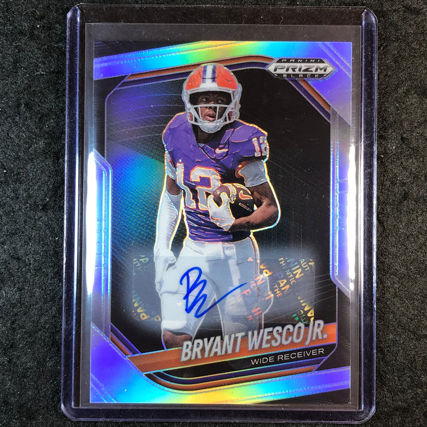 2025 Prizm Black Football BRYAN WESCO JR. Base Prospect Auto Silver #157
