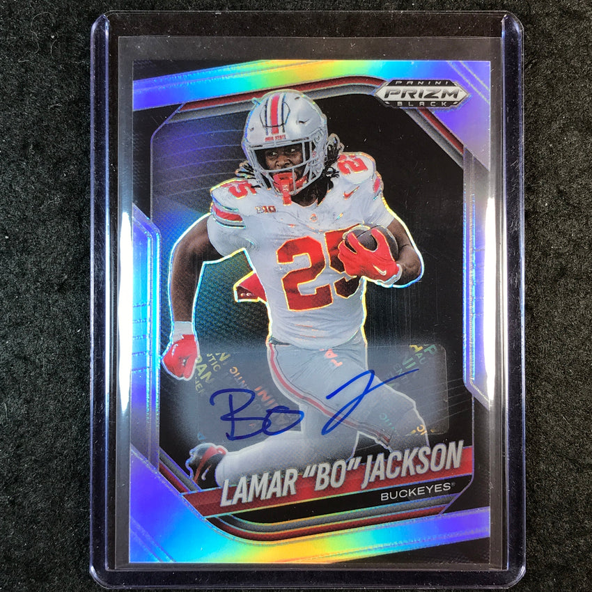2025 Prizm Black Football LAMAR "BO" JACKSON Base Prospect Auto Silver #168