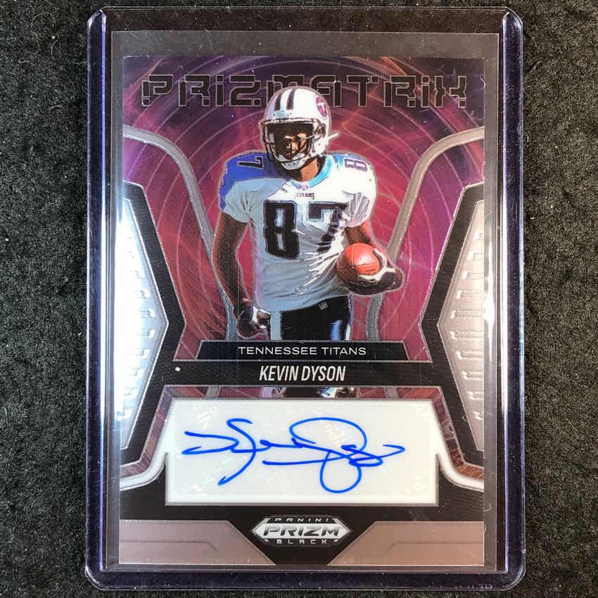 2025 Prizm Black Football KEVIN DYSON Prizmatrix Auto Base #KDN