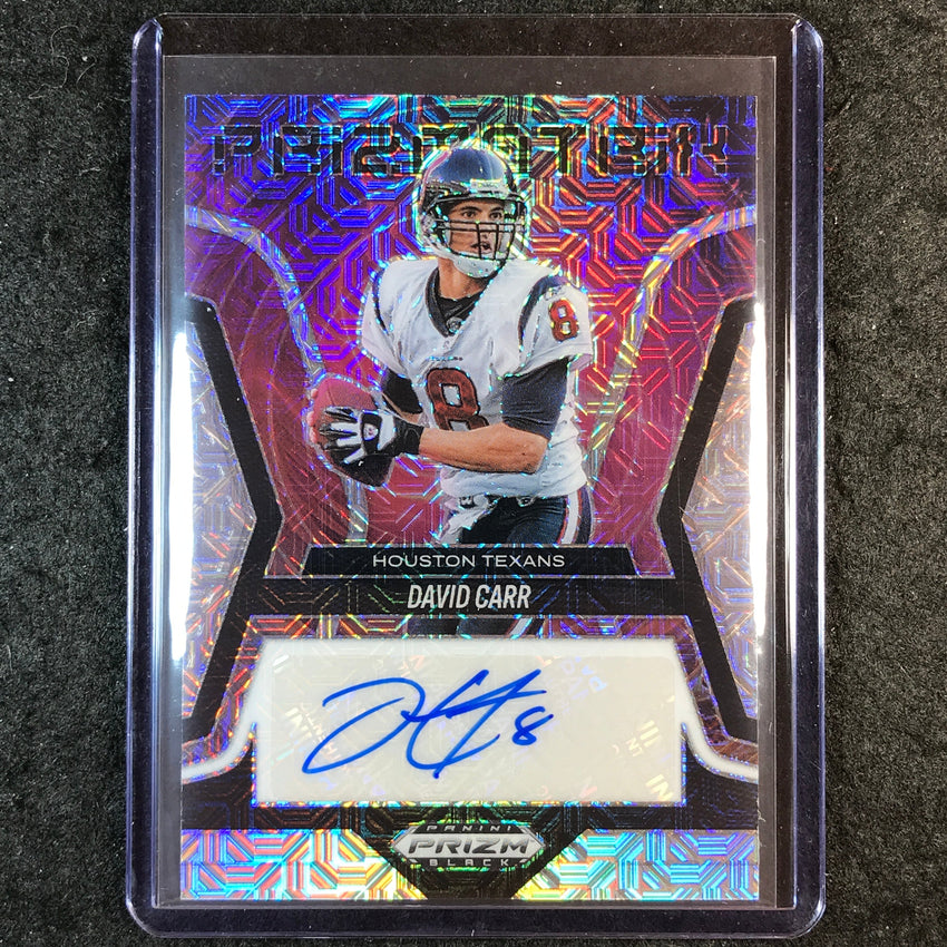 2025 Prizm Black Football DAVID CARR Prizmatrix Auto Mojo 23/25