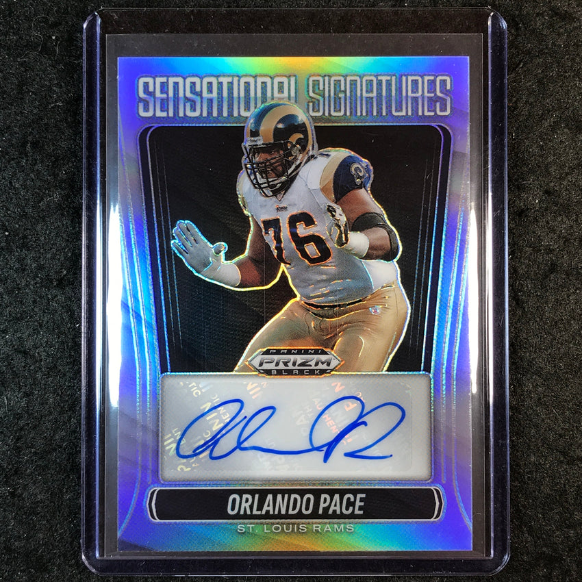 2025 Prizm Black Football ORLANDO PACE Sensational Signatures Auto Silver #OPE