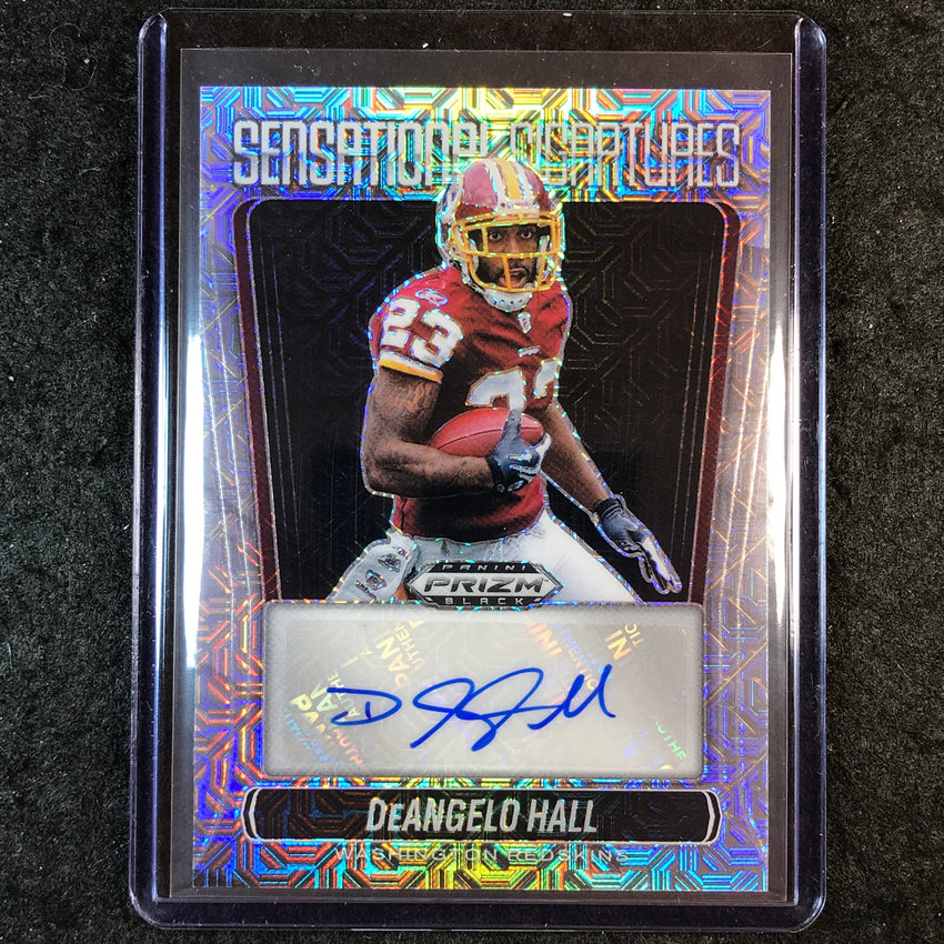 2025 Prizm Black Football DEANGELO HALL Sensational Signatures Auto Mojo 19/25