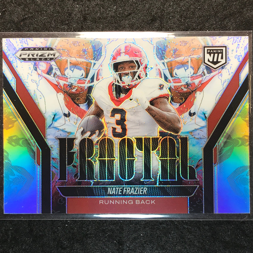 2025 Prizm Black Football NATE FRAZIER Fractal Silver #13