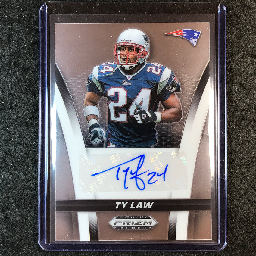 2025 Prizm Black Football TY LAW Flashback Signatures Auto Base #TLW