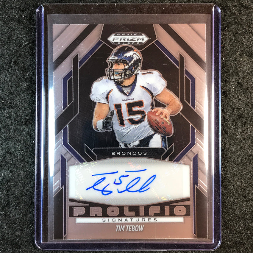 2025 Prizm Black Football TIM TEBOW Prolific Signatures Auto Base #TTW