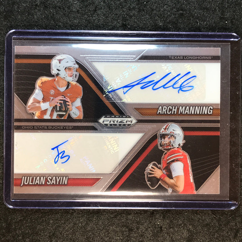 2025 Prizm Black Football ARCH MANNING JULIAN SAYIN Dual Auto Base #QB2