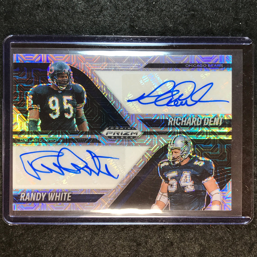 2025 Prizm Black Football RICHARD DENT RANDY WHITE Dual Auto Mojo 1/25