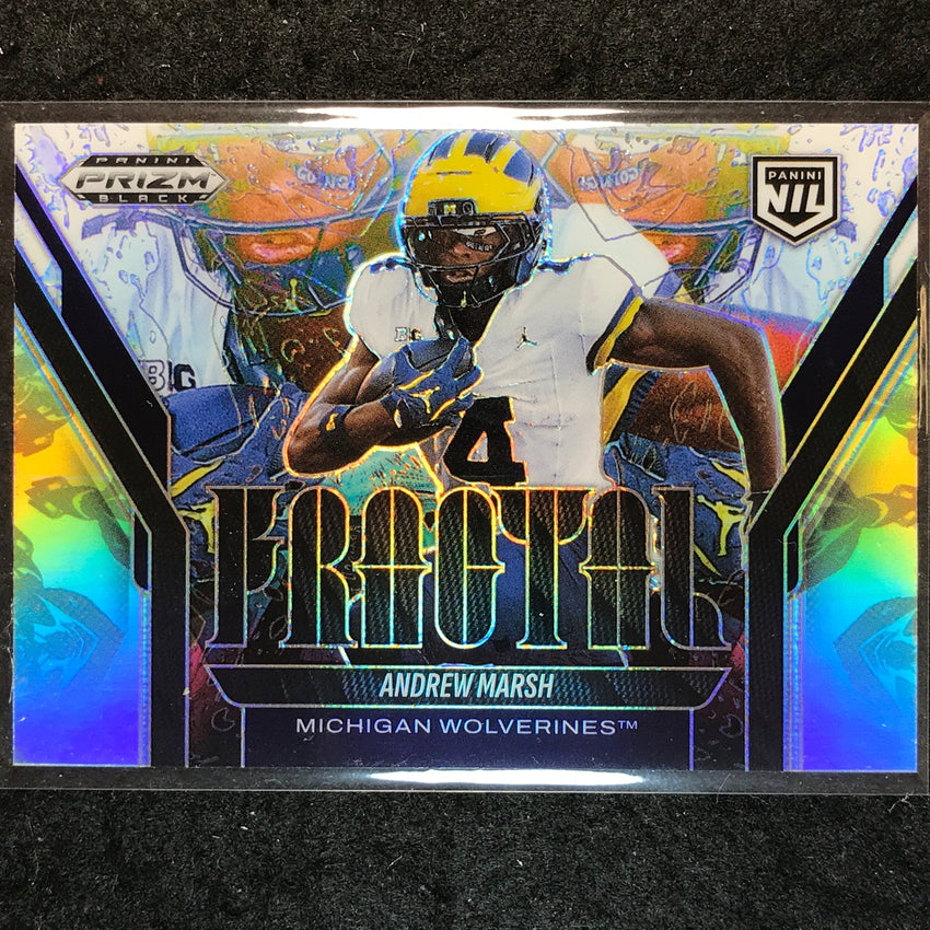 2025 Prizm Black Football ANDREW MARSH Fractal Silver #16