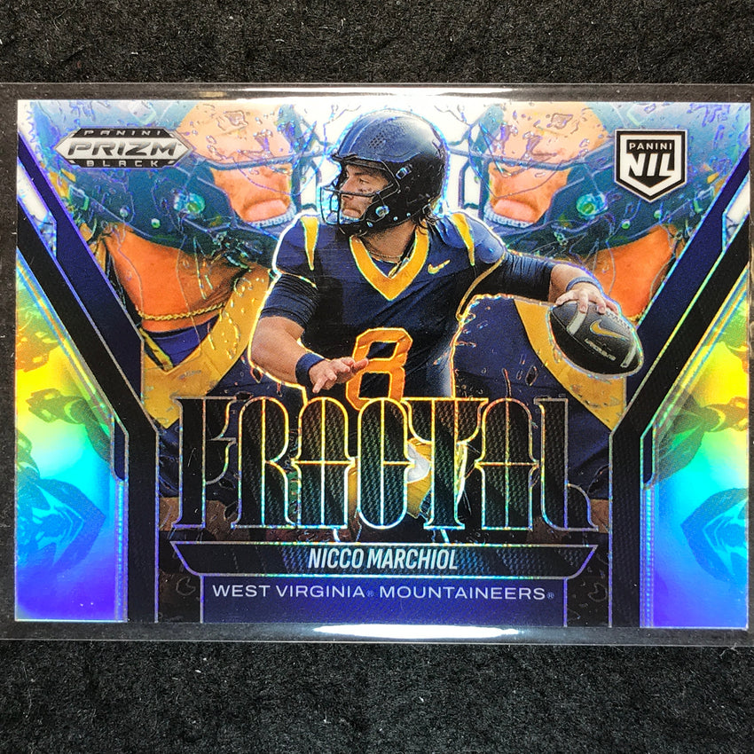 2025 Prizm Black Football NICCO MARCHIOL Fractal Silver #25