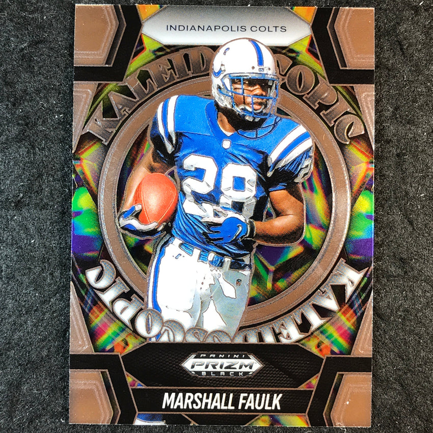 2025 Prizm Black Football MARSHALL FAULK Kaleidoscopic Base #13