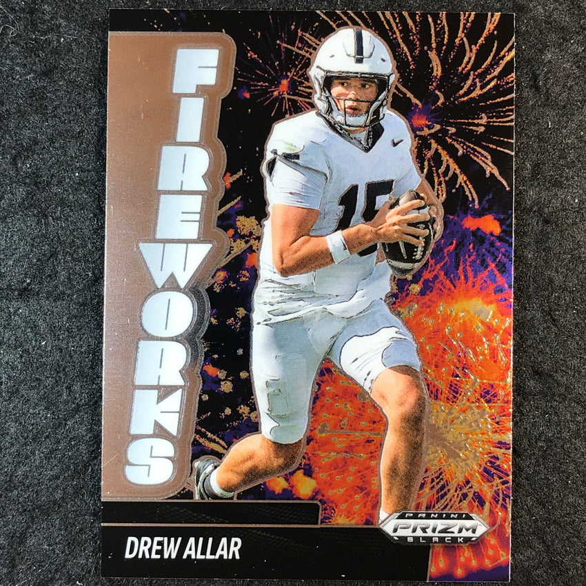 2025 Prizm Black Football DREW ALLAR Fireworks Base #13