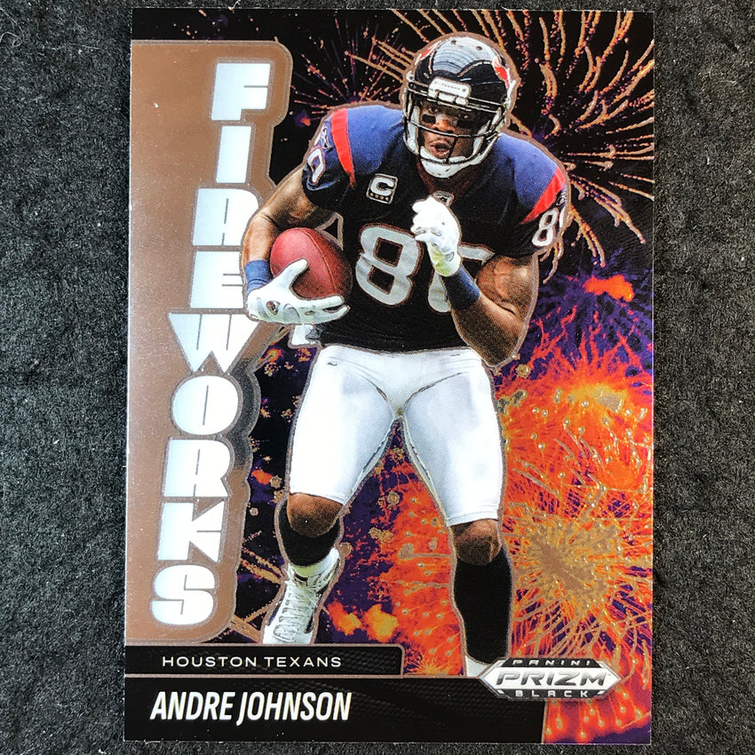 2025 Prizm Black Football ANDRE JOHNSON Fireworks Base #17