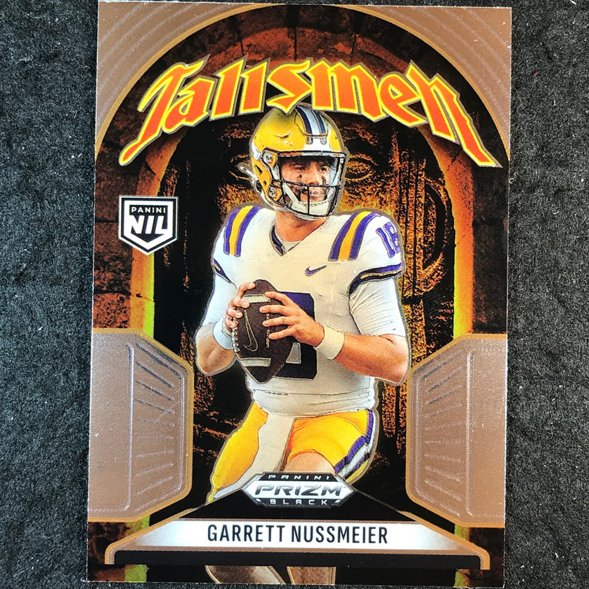 2025 Prizm Black Football GARRETT NUSSMEIER Talismen Base #23