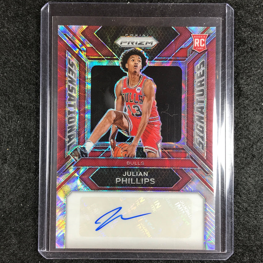 2023-24 Prizm JULIAN PHILLIPS Sensational Rookie Auto Choice Red 87/88