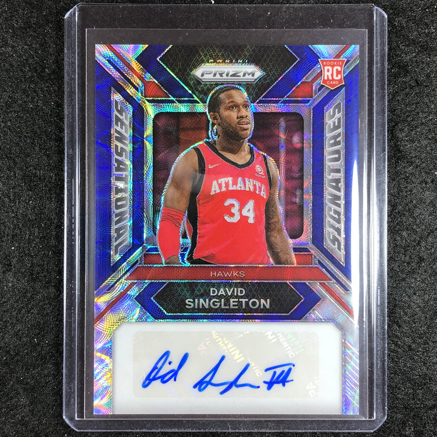 2023-24 Prizm DAVID SINGLETON Sensational Rookie Auto Choice Blue 25/49