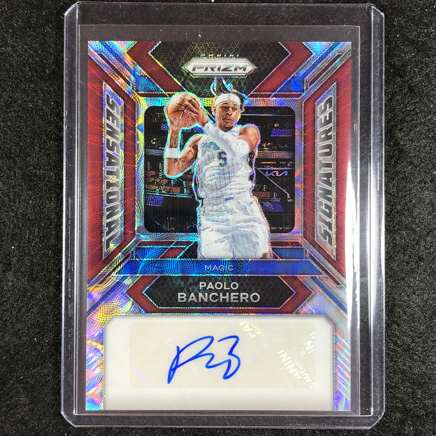 2023-24 Prizm PAOLO BANCHERO Sensational Signatures Auto Choice Red 33/88