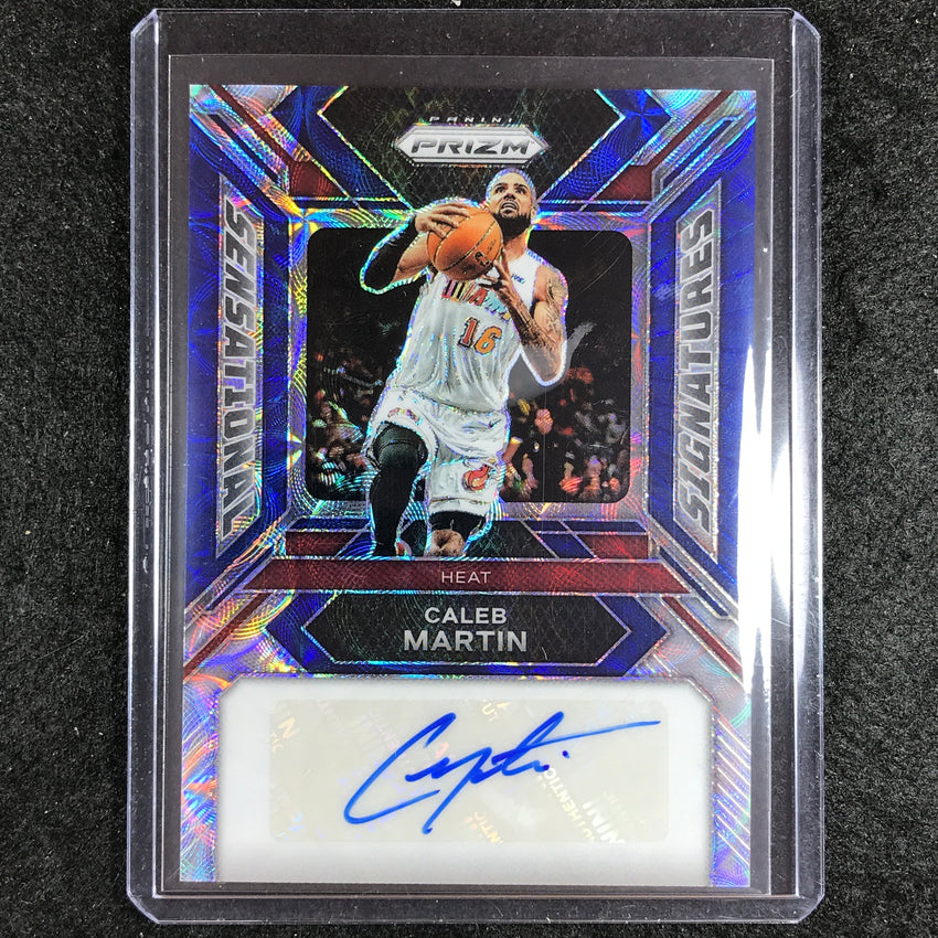 2023-24 Prizm CALEB MARTIN Sensational Signatures Auto Choice Blue 27/49