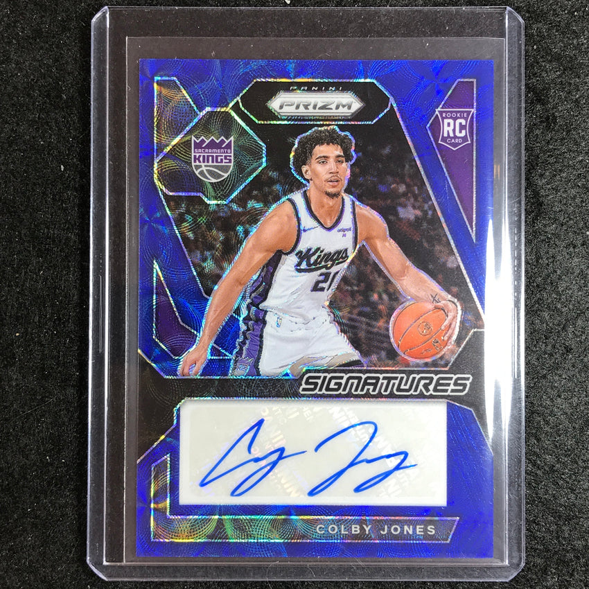 2023-24 Prizm COLBY JONES Rookie Signatures Auto Choice Blue 47/49