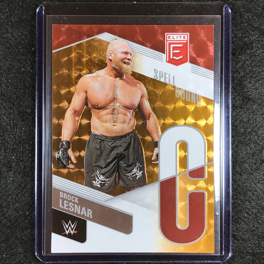 2023 Donruss Elite WWE BROCK LESNAR C Spell Bound Orange 9/49 #9