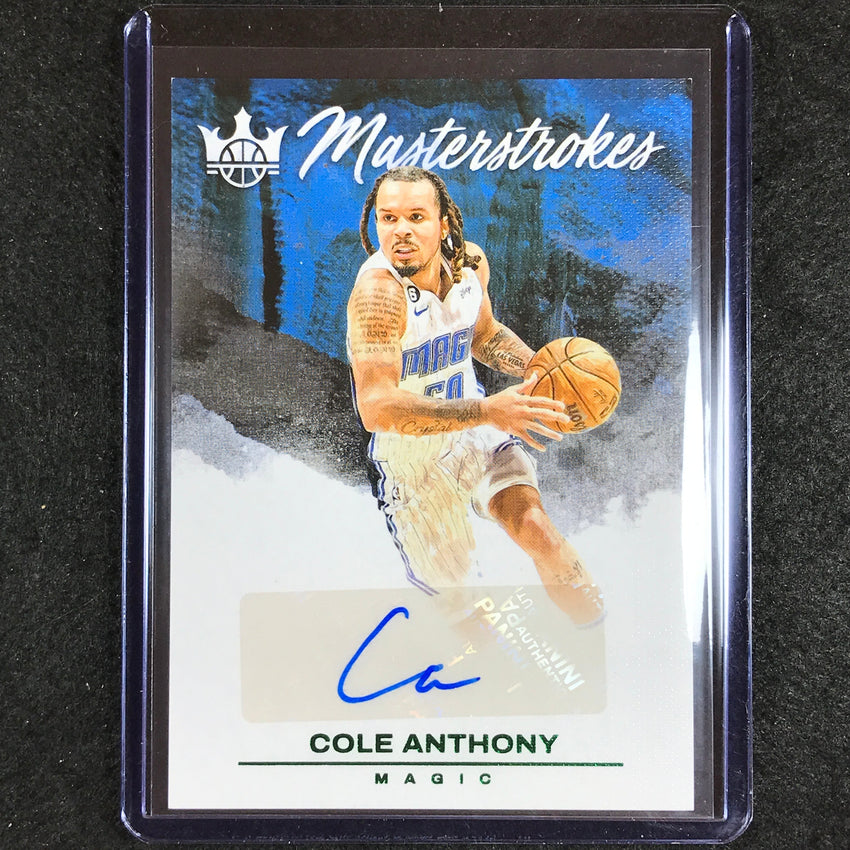2023-24 Court Kings COLE ANTHONY Masterstrokes Auto Jade #COL