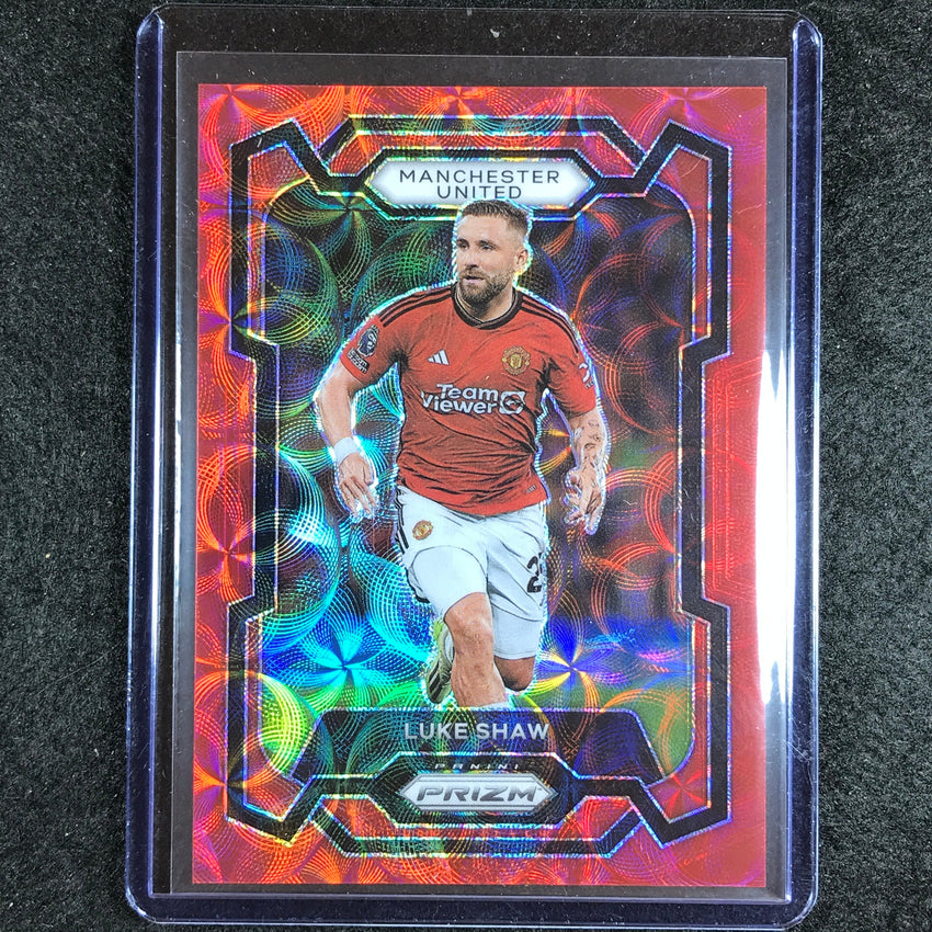 2023-24 Prizm EPL LUKE SHAW Choice Red 19/30 #49