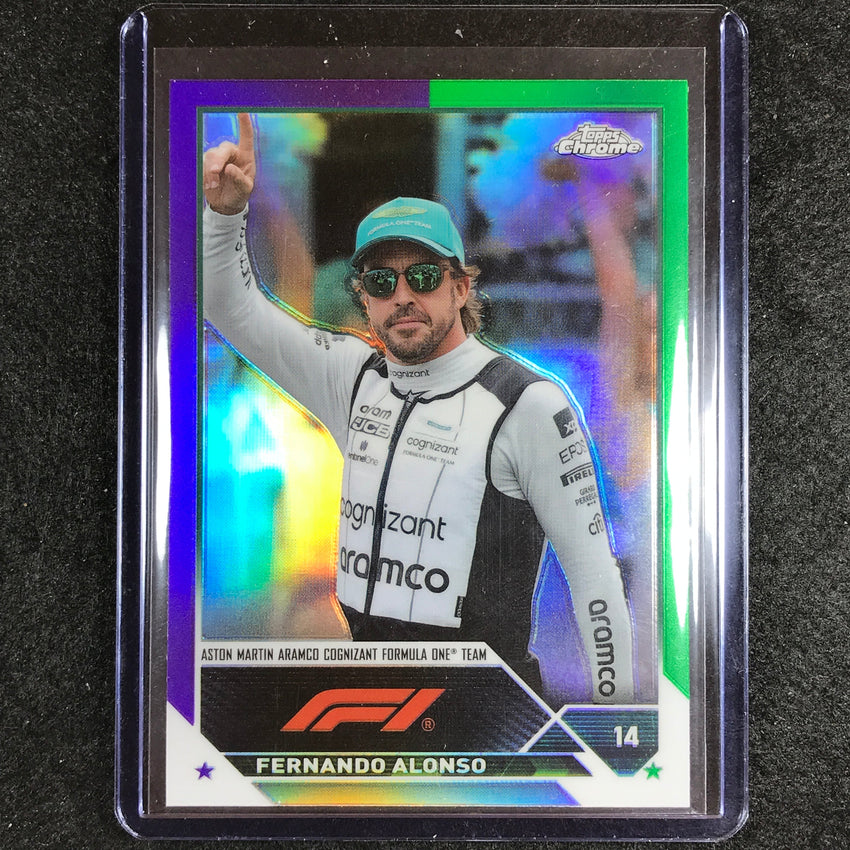 2023 Topps Chrome Formula 1 FERNANDO ALONSO Base Purple Green #34