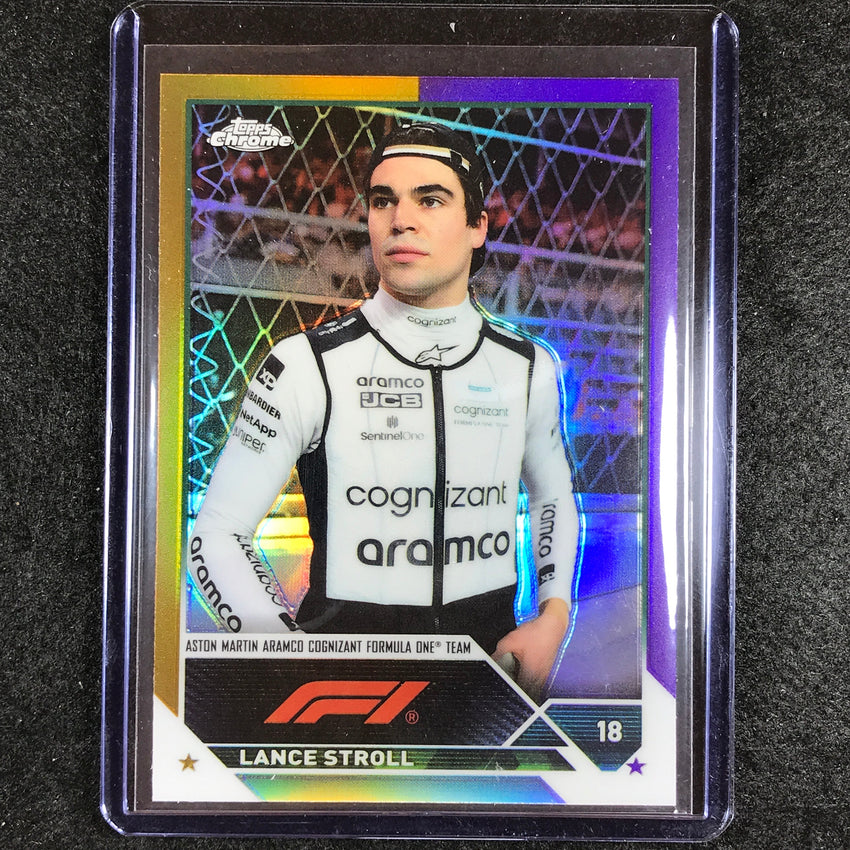 2023 Topps Chrome Formula 1 LANCE STROLL Base Gold Purple #44