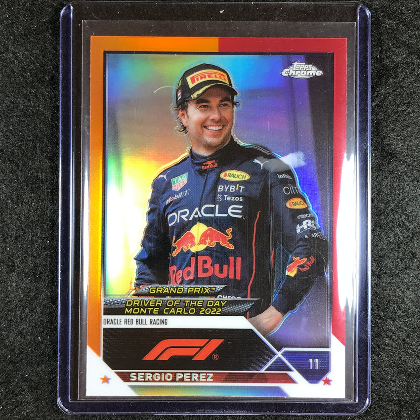 2023 Topps Chrome Formula 1 SERGIO PEREZ Base Orange Red #172