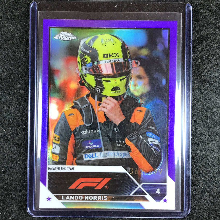 2023 Topps Chrome Formula 1 LANDO NORRIS Base Purple 362/399 #26