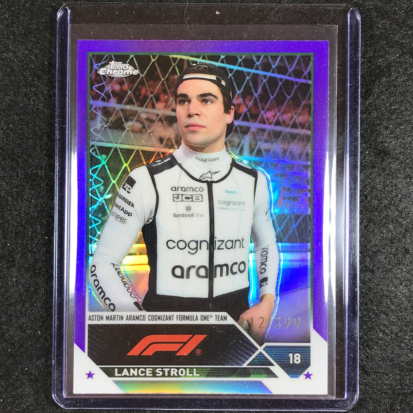 2023 Topps Chrome Formula 1 LANCE STROLL Base Purple 112/399 #44