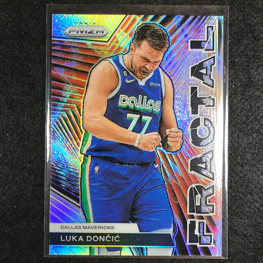 2023-24 Prizm LUKA DONCIC Fractal Silver Prizm No. 2