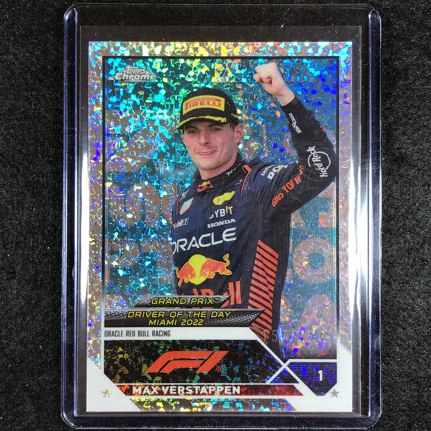2023 Topps Chrome Formula 1 MAX VERSTAPPEN Base Mini Diamond 157/299 #170