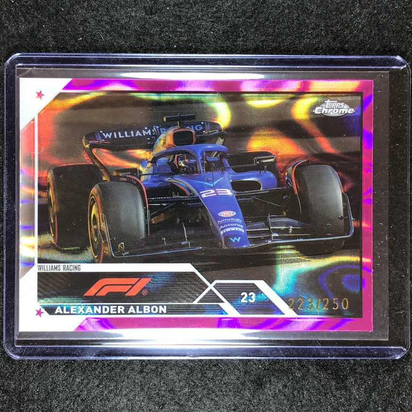 2023 Topps Chrome Formula 1 ALEXANDER ALBON Base Fuchsia Lava 223/250 #117