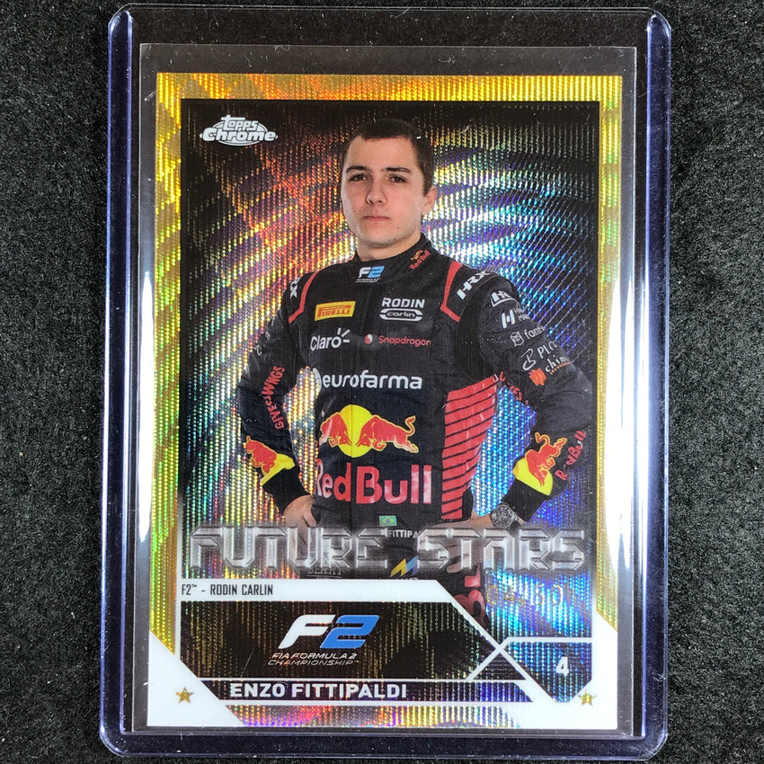2023 Topps Chrome Formula 1 ENZO FITTIPALDI Base Future Stars Gold Wave 4/50