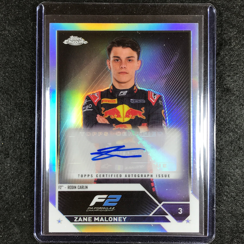 2023 Topps Chrome Formula 1 ZANE MALONEY Chrome Auto Refractor No. ZM
