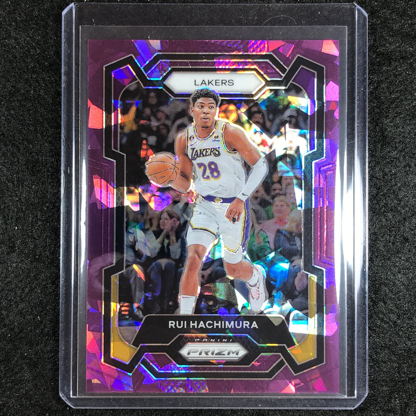 2023-24 Prizm RUI HACHIMURA Base Purple Ice 24/149 #42