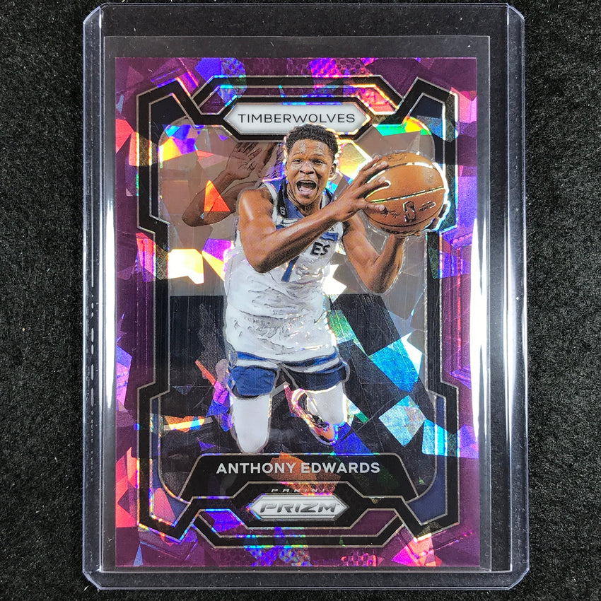 2023-24 Prizm ANTHONY EDWARDS Base Purple Ice 81/149 No. 108