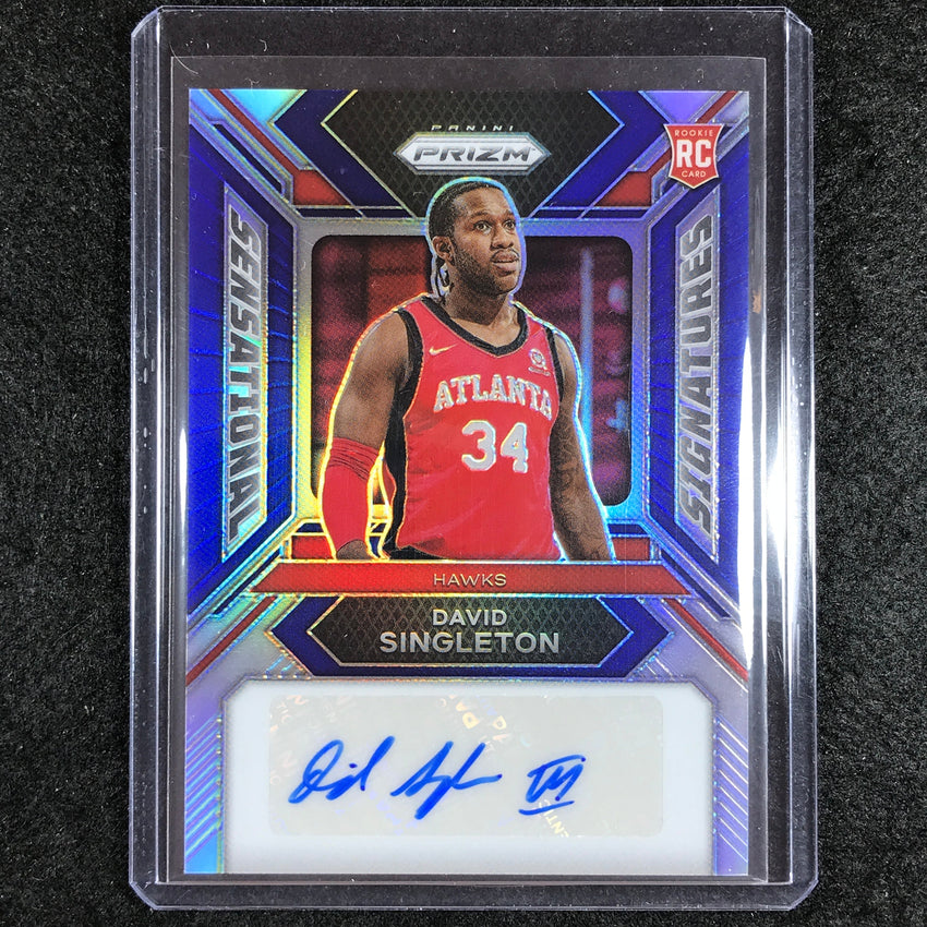 2023-24 Prizm DAVID SINGLETON Sensational Signatures Rookie Auto Blue 47/49