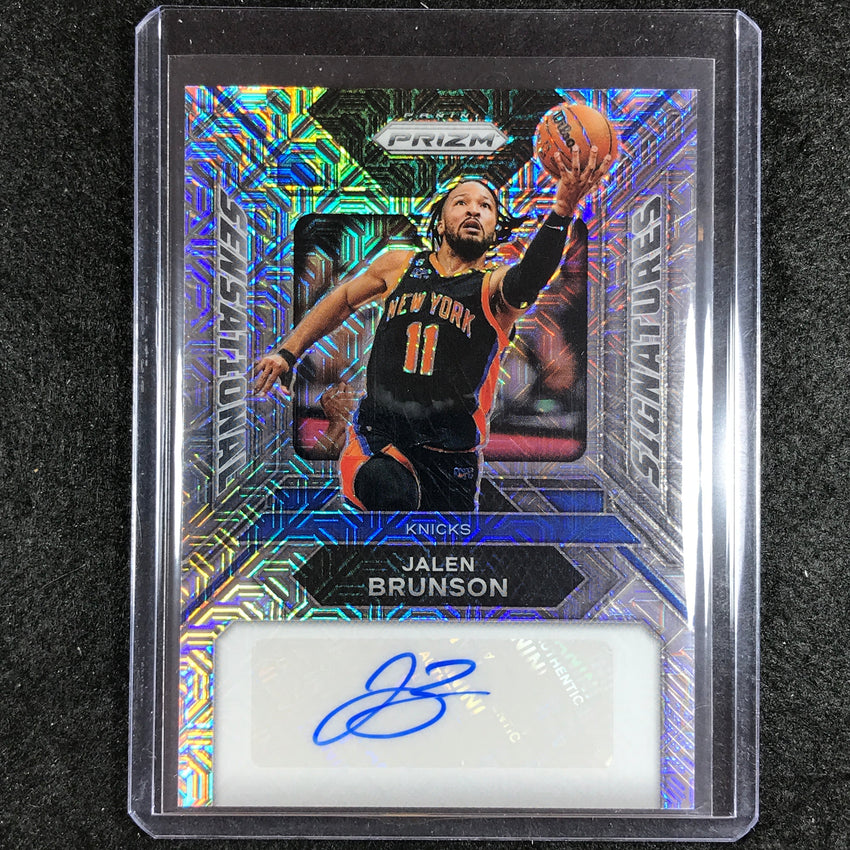 2023-24 Prizm JALEN BRUNSON Sensational Signatures Auto Mojo 7/25