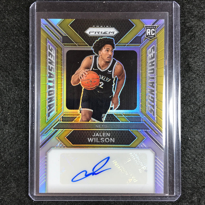 2023-24 Prizm JALEN WILSON Sensational Signatures Rookie Auto Gold 9/10