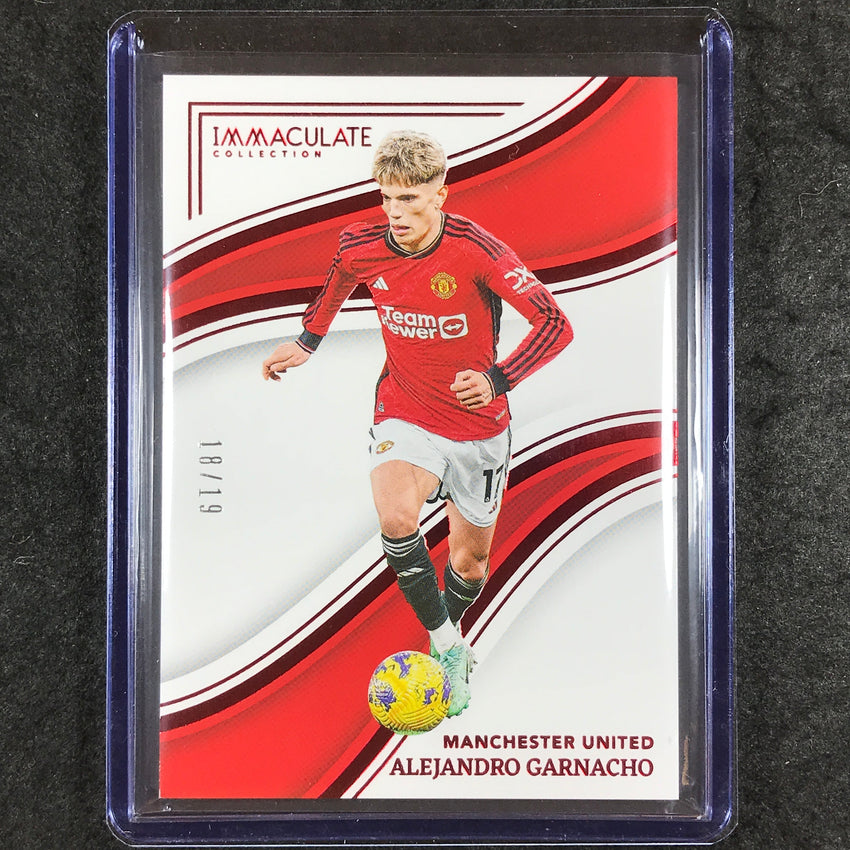 2023-24 Immaculate Soccer ALEJANDRO GARNACHO Base Ruby Red 18/19 #205
