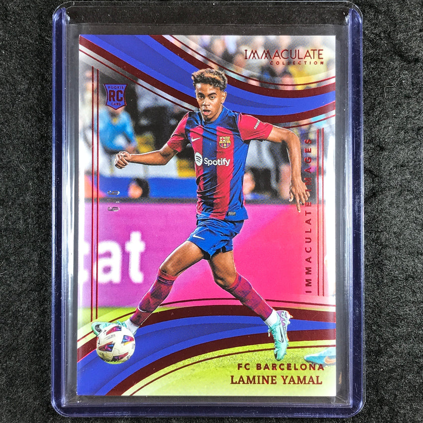 2023-24 Immaculate Soccer LAMINE YAMAL Immaculate Images Rookie Ruby Red 9/9 #16