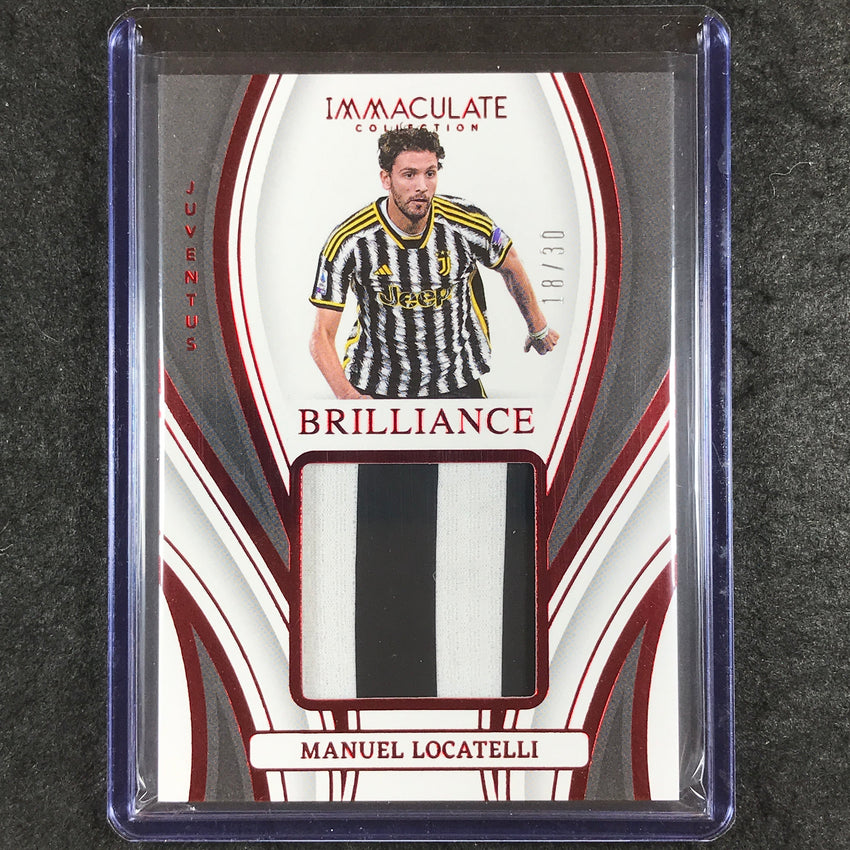 2023-24 Immaculate Soccer MANUEL LOCATELLI Brilliance Relic Ruby Red 18/30