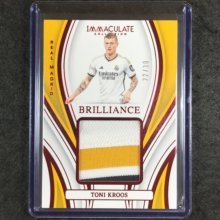 2023-24 Immaculate Soccer TONI KROOS Brilliance Relic Ruby Red 22/30