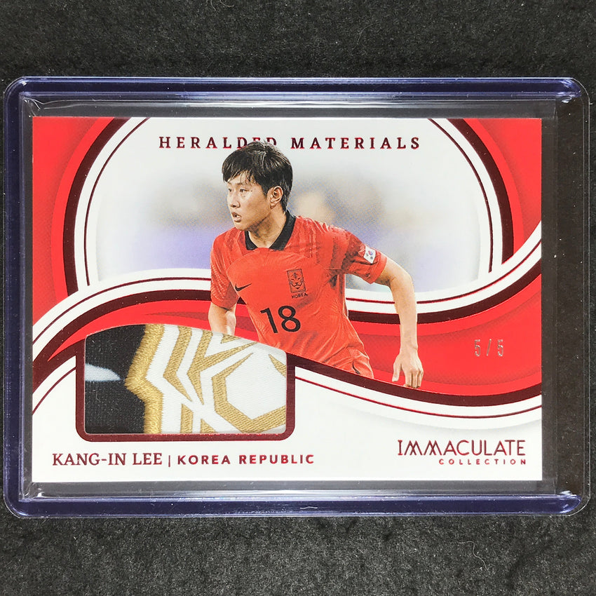 2023-24 Immaculate Soccer KANG-IN LEE Heralded Materials Relic Ruby Red 5/5