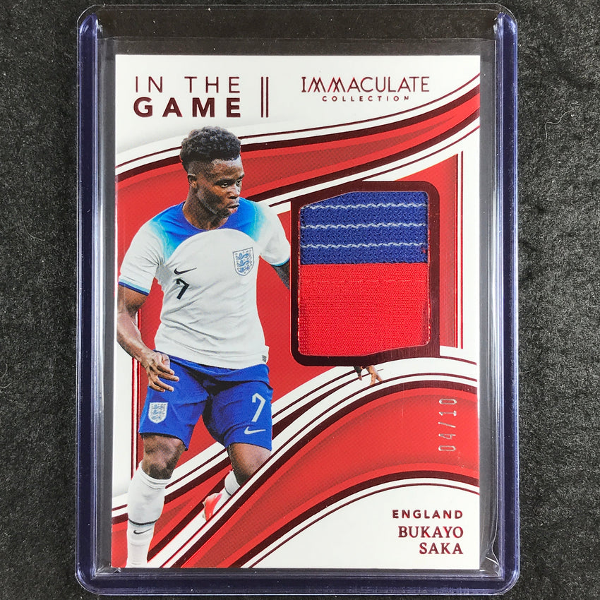 2023-24 Immaculate Soccer BUKAYO SAKA In The Game Relic Ruby Red 4/10