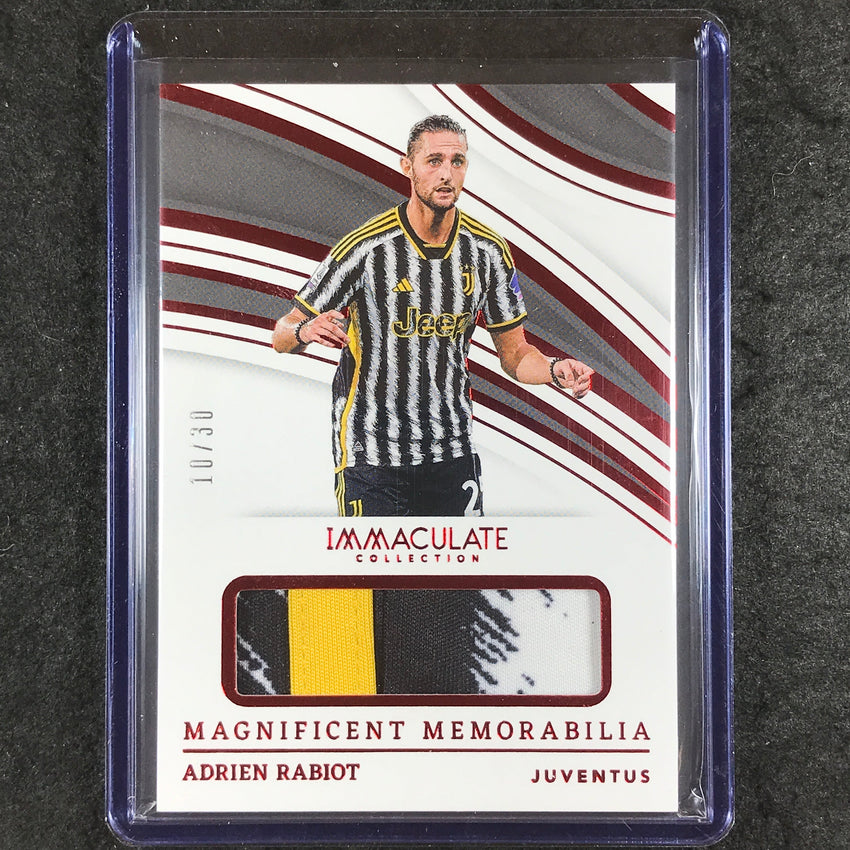 2023-24 Immaculate Soccer ADRIEN RABIOT Magnificent Memorabilia Ruby Red 10/30